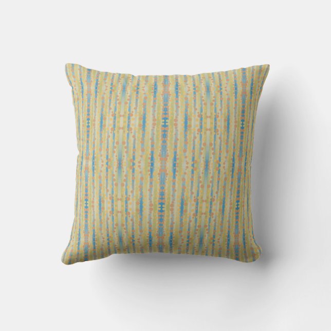 Vattenfärgat Lodrät med stripe Polka dots Mönster Kudde (Baksida)
