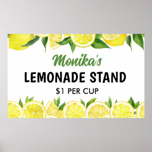 Vattenfärgat Personlig Lemonade stativ Poster