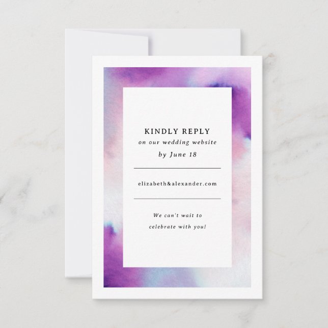 Vattenfärgat Ram - inbjudan till Lavender (Framsida)