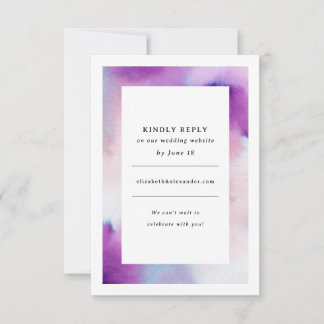 Vattenfärgat Ram - inbjudan till Lavender