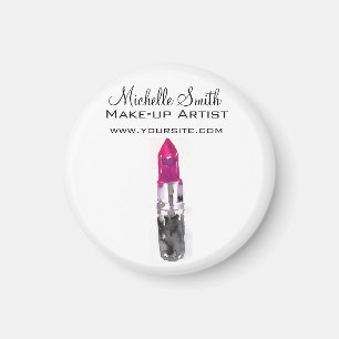 Vattenfärgat rosa lipstick makeup-varumärke magnet