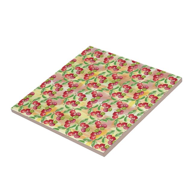 Vattenfärgat vild bär kakelplatta (Sidan)