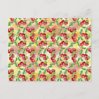 Vattenfärgat vild bär vykort