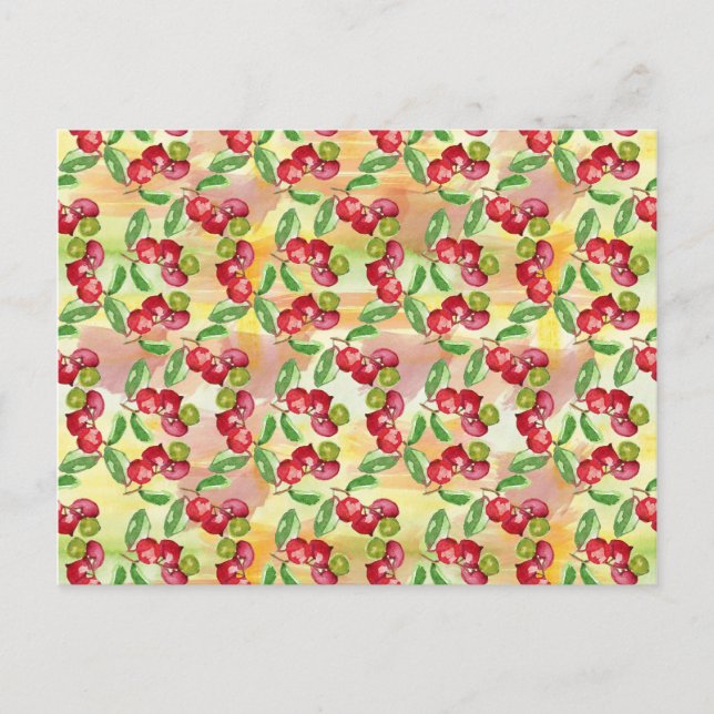 Vattenfärgat vild bär vykort (Framsida)