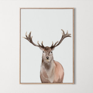 Vattenfärgat Woodland Animal Boys Girls Room Decor Poster