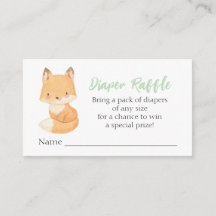 Vattenfärgat Woodland Fox Diaper Raffle-hölje Ca