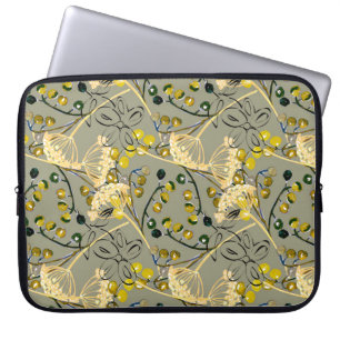 Vattenfärgbakgrund, sömlös mönster laptop fodral