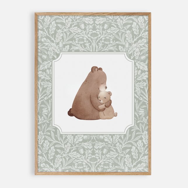 Vattenfärgbjörn, vintage poster (Skapare uppladdad)