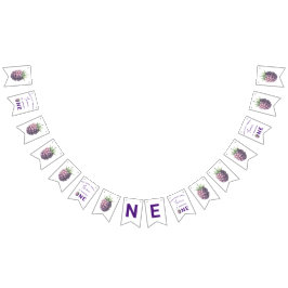 Vattenfärgbjörnbär 1 år party vimplar