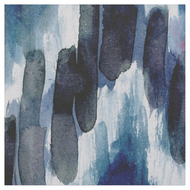 Vattenfärgblåttsparre Ikat Tyg (Närbild)