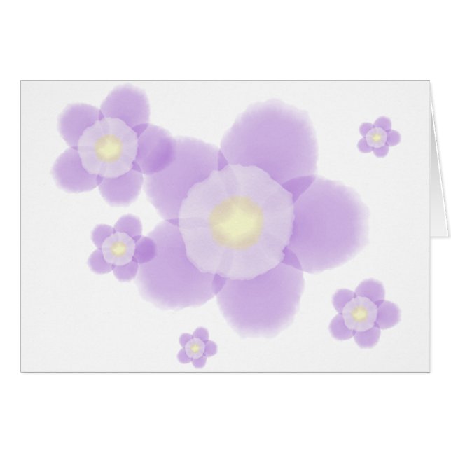 Vattenfärgblomma Hälsningskort (Framsidan Horizontal)