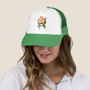 Vattenfärgblomma i persisk rosa ros keps