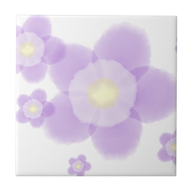 Vattenfärgblomma Kakelplatta (Framsidan)