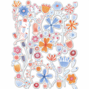 Vattenfärgblomma Klistermärken