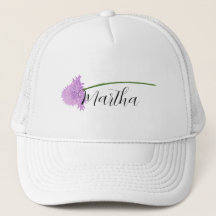 Vattenfärgblomma med ditt namn Truckerkeps