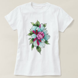Vattenfärgblomma T Shirt
