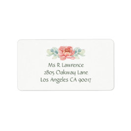 Vattenfärgblommiga Adressetiketter