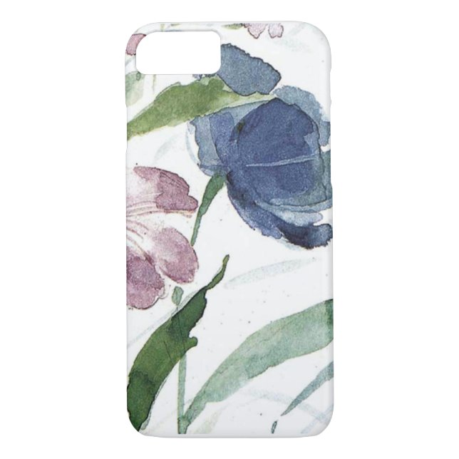 vattenfärgblommigt Case-Mate iPhone skal (Baksida)