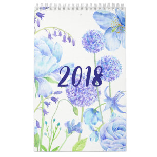 Vattenfärgblommigten arbeta i trädgården kalend kalender