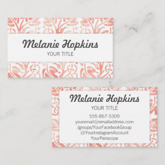 Vattenfärgblommigten belägger med tegel visitkort