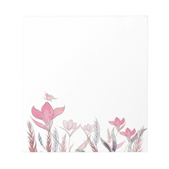 Vattenfärgblommor Anteckningsblock (Framsida)