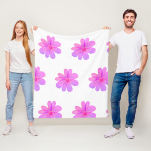 Vattenfärgblommor Fleecefilt