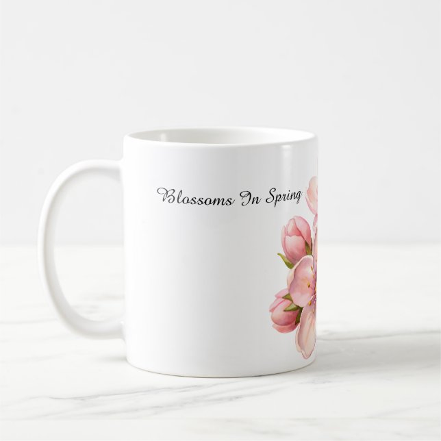Vattenfärgblommor i vår Klassisk mugg (Vänster)
