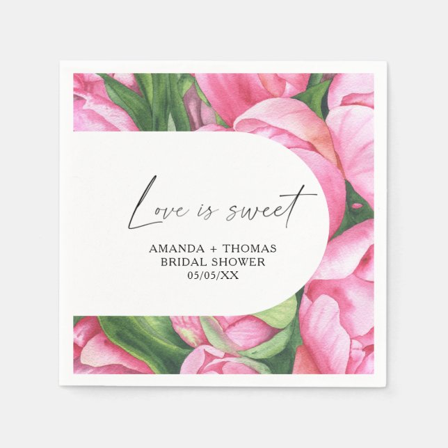 Vattenfärgblommor - Möhippa Pappersservett (Framsidan)