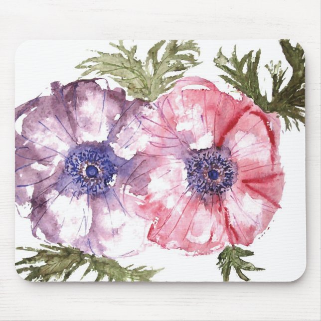 Vattenfärgblommor Musmatta (Framsidan)