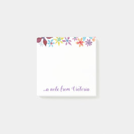 Vattenfärgblommor Post-it Block