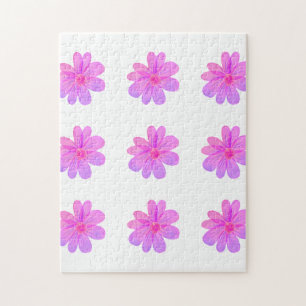 Vattenfärgblommor Pussel