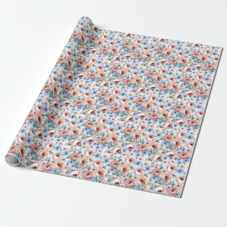 Vattenfärgblommor, sömlös illustration av mönster. presentpapper