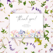 Vattenfärgblommor - tack för möhippan