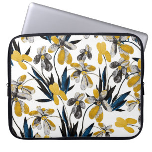 Vattenfärgblommor: vibrerande sommar mönster. laptop fodral