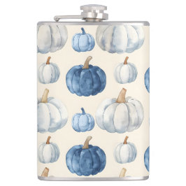 VATTENFÄRGBLUE OCH VITFALSKÖP, PUMPKINER FICKPLUNTA