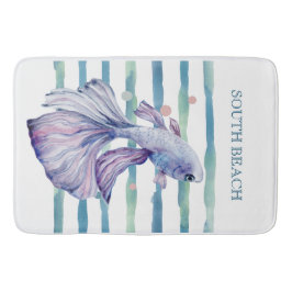 VATTENFÄRGBLUE TROPISK FISKBEVARANDE VACATION BADRUMSMATTA