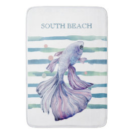 VATTENFÄRGBLUE TROPISK FISKBEVARANDE VACATION BADRUMSMATTA