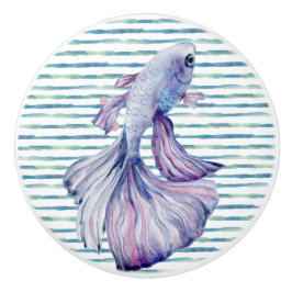 VATTENFÄRGBLUE TROPISK FISKBEVARANDE VACATION KNOPP