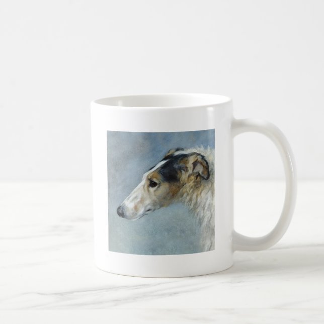VattenfärgBorzoi Kaffemugg (Höger)