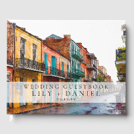 Vattenfärgbröllop i New Orleans Gästböcker