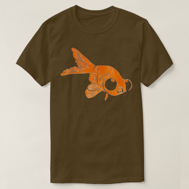 Vattenfärgbubbla Öga Goldfish T Shirt (Design framsida)