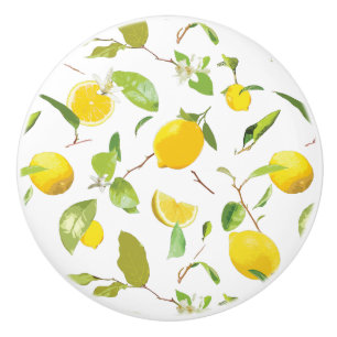 Vattenfärgcitron & löv 2 knopp