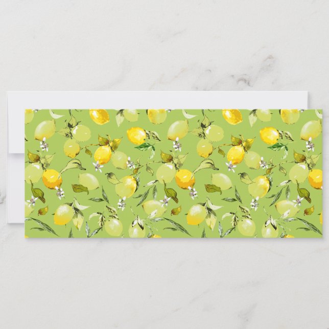 Vattenfärgcitroner 22 spara datumet (Framsida)