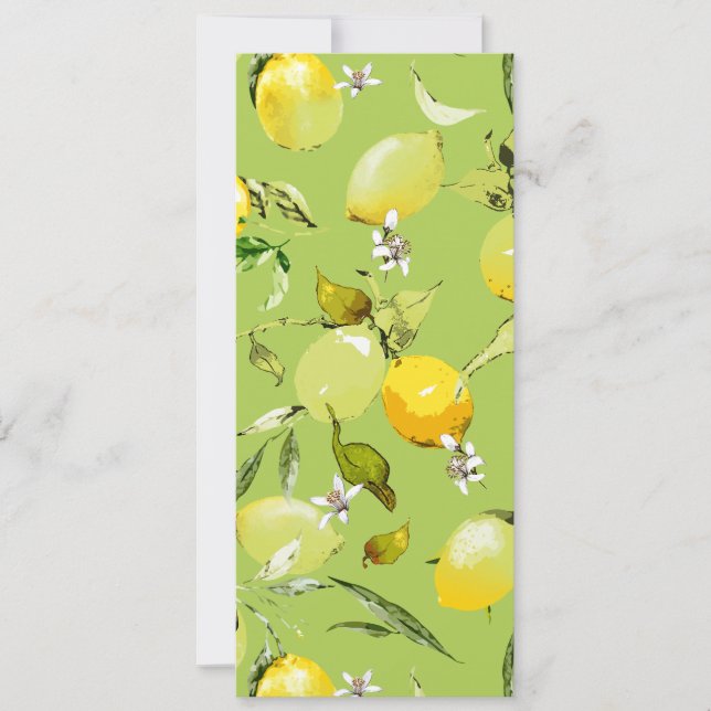 Vattenfärgcitroner 22 spara datumet (Framsida)