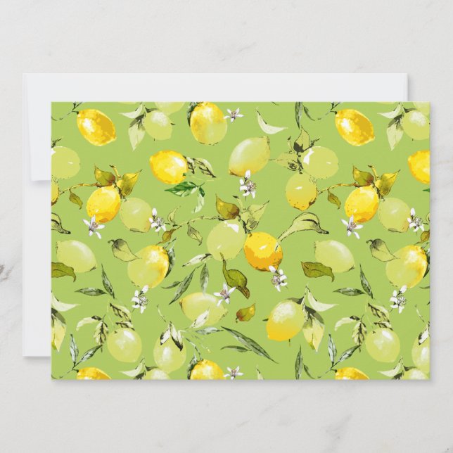 Vattenfärgcitroner 22 spara datumet (Framsida)