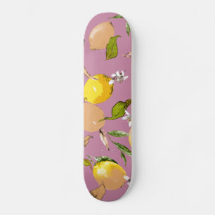 Vattenfärgcitroner 24 mini skateboard bräda 18,5 cm
