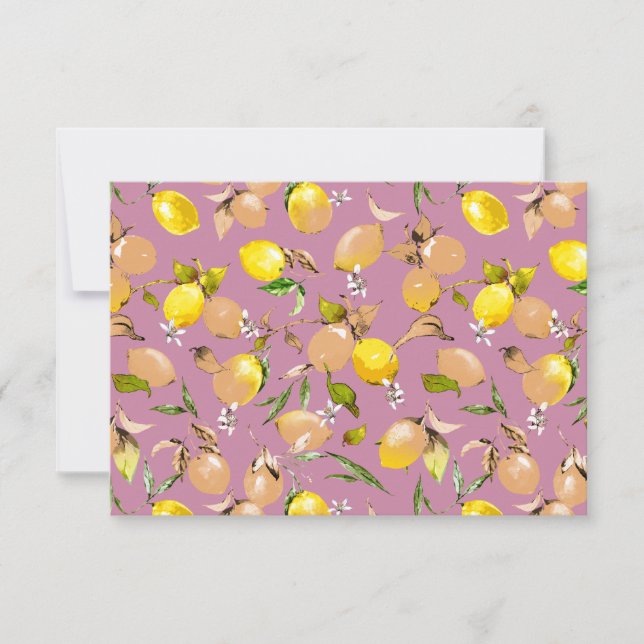 Vattenfärgcitroner 25 inbjudningar (Framsida)