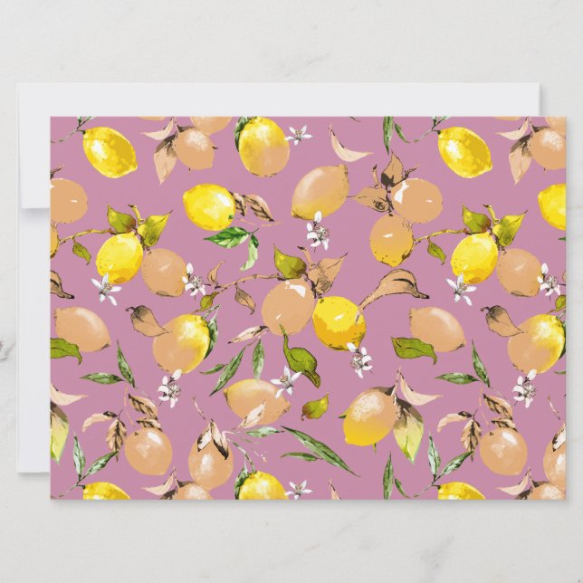 Vattenfärgcitroner 25 meddelande (Framsida)