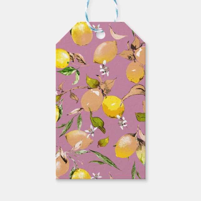 Vattenfärgcitroner 25 presentetikett (Framsidan)