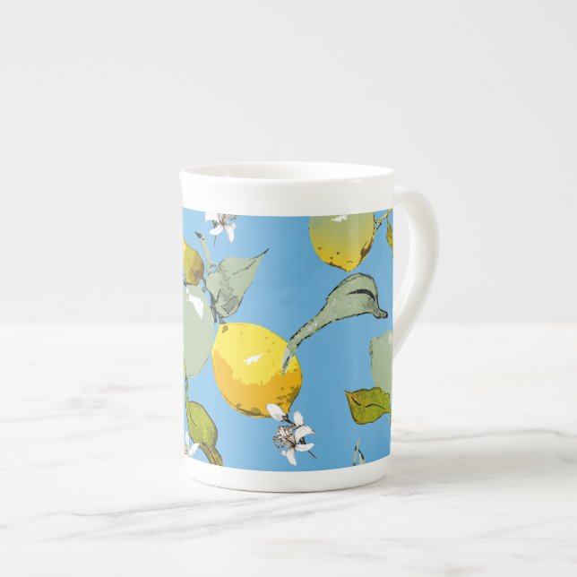 Vattenfärgcitroner 26 benporslin mugg (Framsida höger)